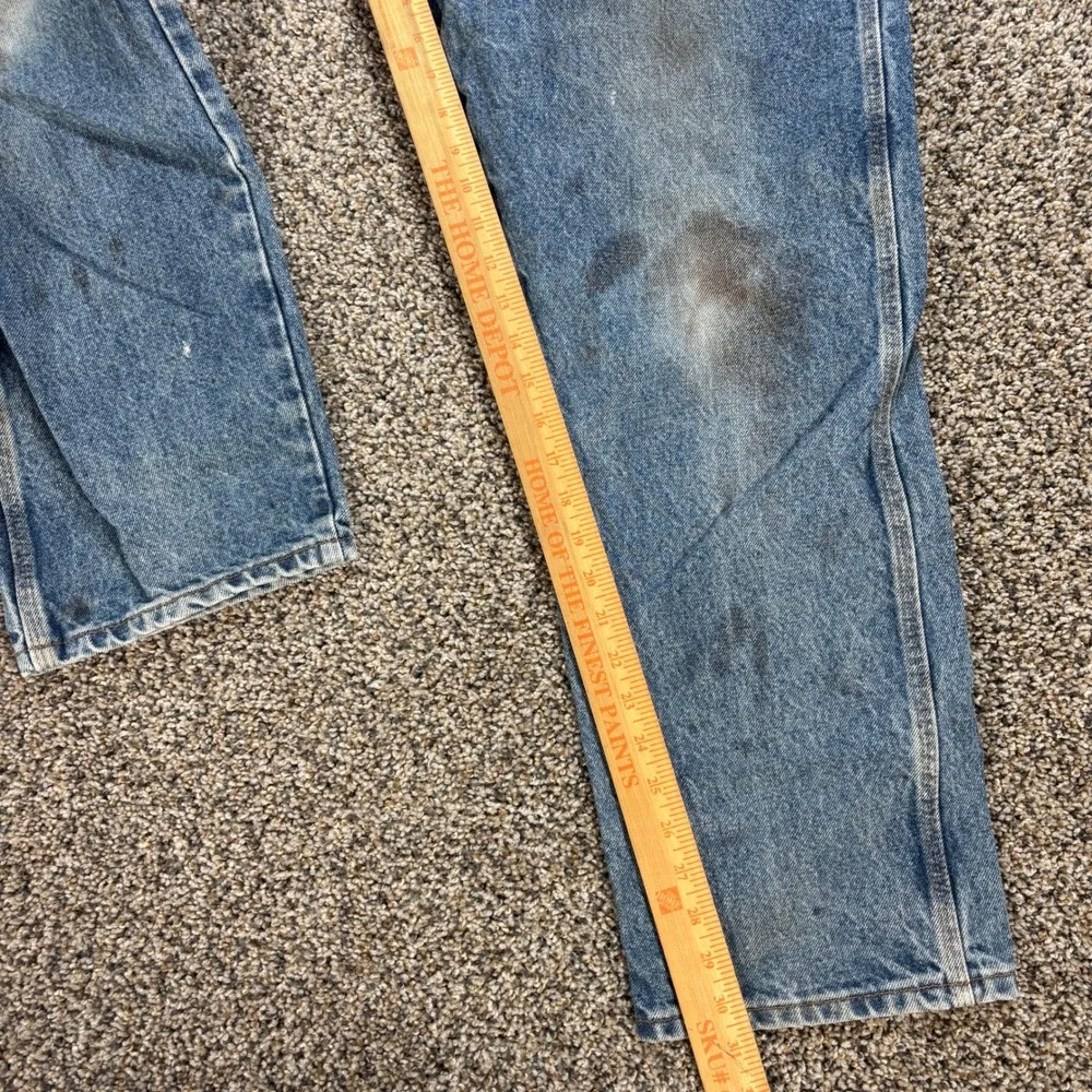 Wrangler Riggs Workwear FR Flame Resistant Jeans Men 38x31 Blue Denim Distressed